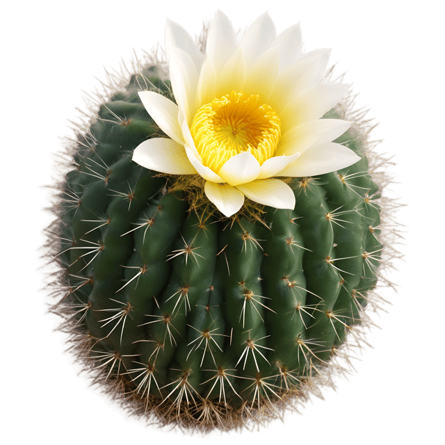 Free transparent PNG: Stenocactus Cactus PNG with Transparent Background for Botanical Art and Design