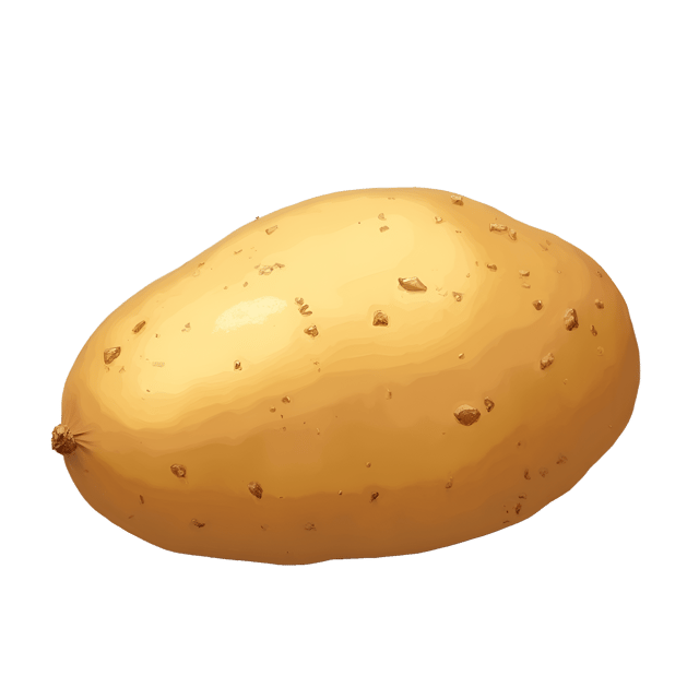 Free transparent PNG: Golden-Brown Potato Clipart with Knobby Texture and Thin Skin