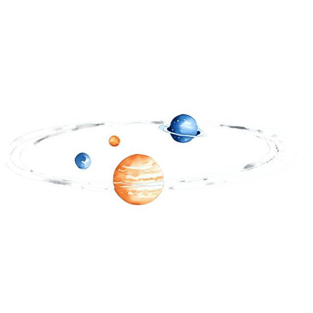 Free transparent PNG: Watercolor Universe Illustration – Transparent PNG for Space Themes