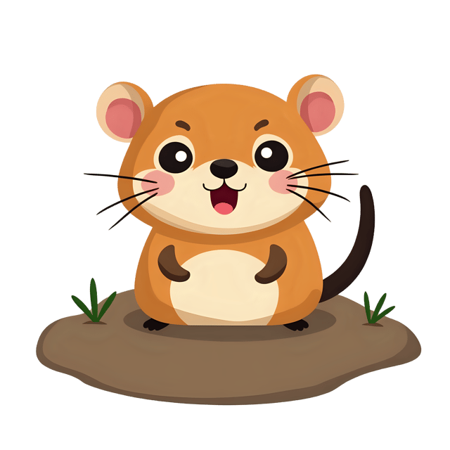 Free transparent PNG: Fuzzy Mole PNG with Transparent Background for Art and Crafts