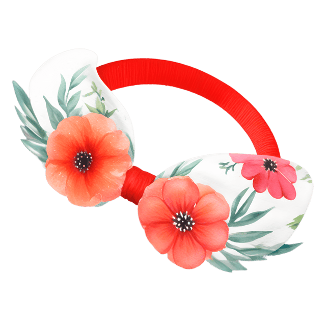 Free transparent PNG: Floral Hair Tie PNG with Transparent Background for Floral Design and Crafts