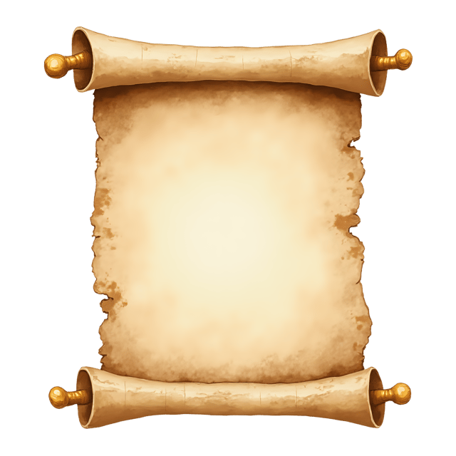 Free transparent PNG: Scroll with Golden Thread and Faded Script  Free Downloadable PNG Clipart