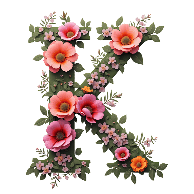 Free transparent PNG: Floral Alphabet Letter PNG  Decorative Typography for Nature-Inspired Designs