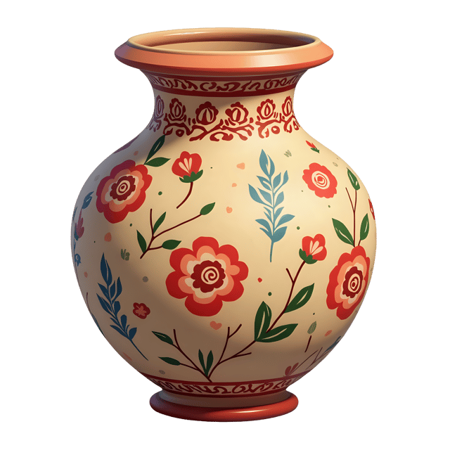 Free transparent PNG: Antique Vase Hand-Painted Design PNG Transparent Background