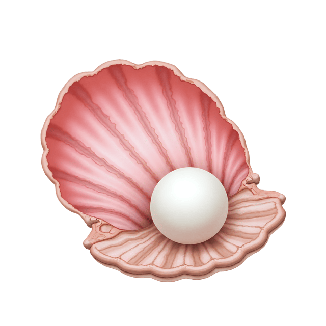Free transparent PNG: Pink Shell Holding White Pearl  Free PNG Download for Clipart Use
