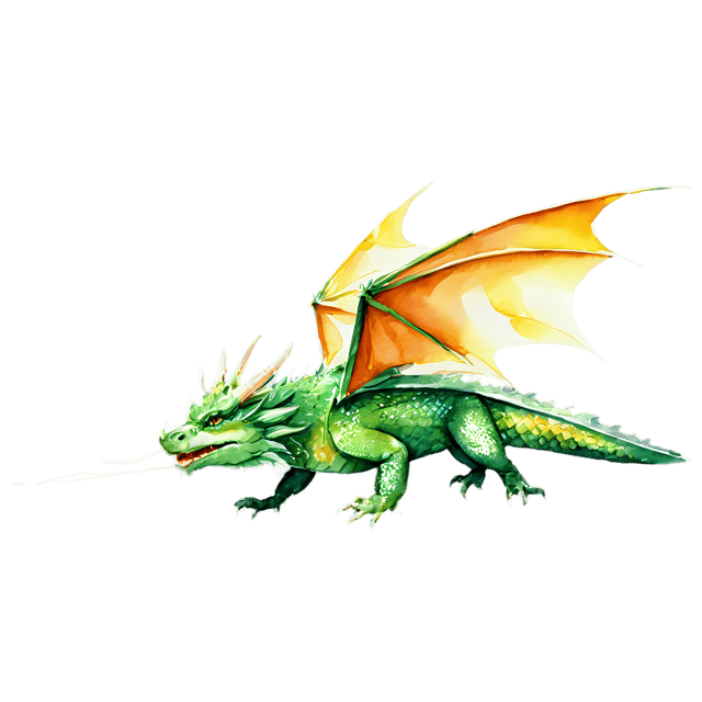 Free transparent PNG: Dragon Watercolor Illustration Transparent PNG – Gentle and Dreamy Clipart