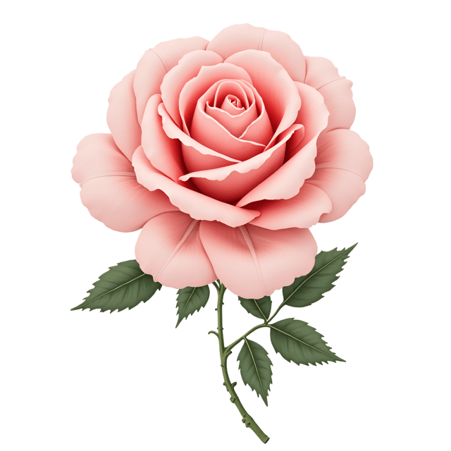 Free transparent PNG: Soft Pink Vintage Rose Illustration Clipart with Transparent Background
