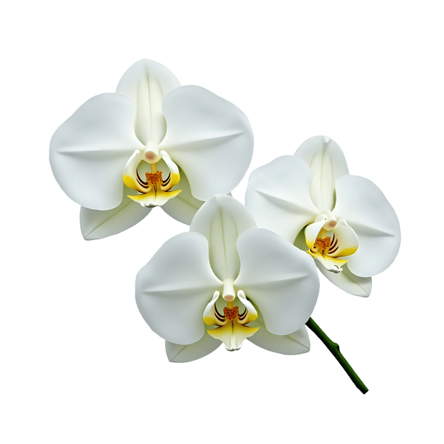 Free transparent PNG: Delicate White Orchid PNG with Intricate Petal Patterns on Transparent Background