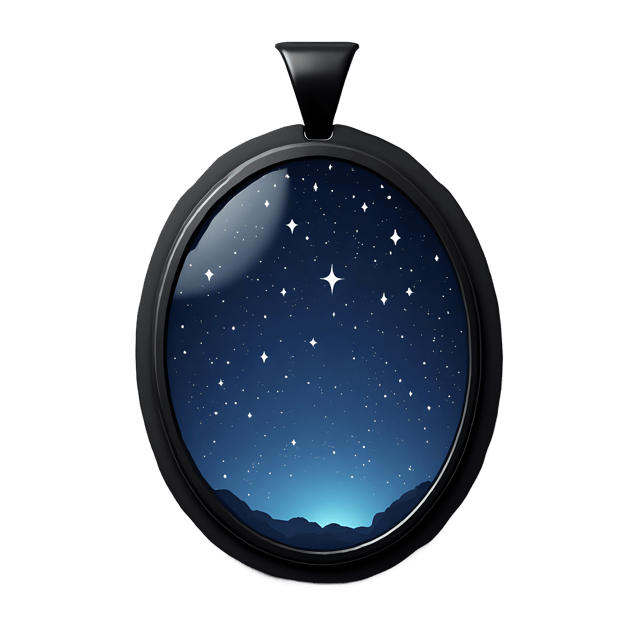 Free transparent PNG: Starry Sky Inside Black Cameo Pendant  Free Downloadable PNG Clipart