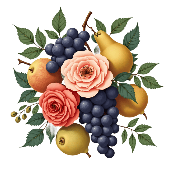 Free transparent PNG: Fruit Harvest Arrangement  Mixed Flowers and Fruits Clipart, free png download
