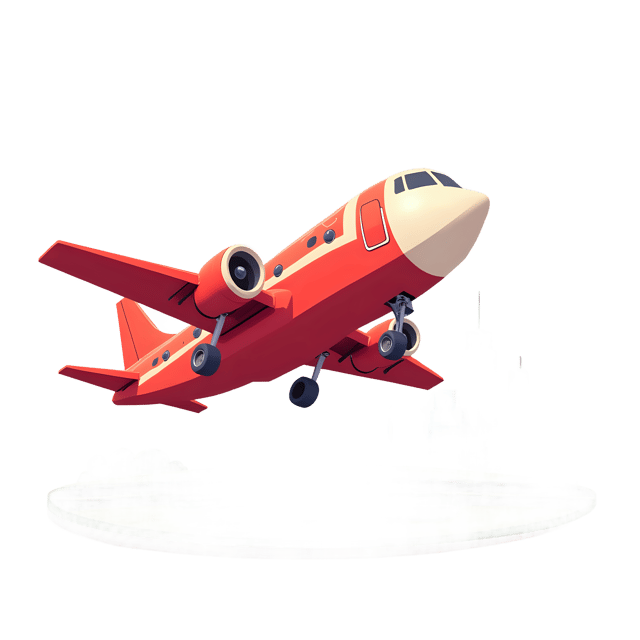 Free transparent PNG: Red Airplane PNG Transparent Background for Creative Design Projects
