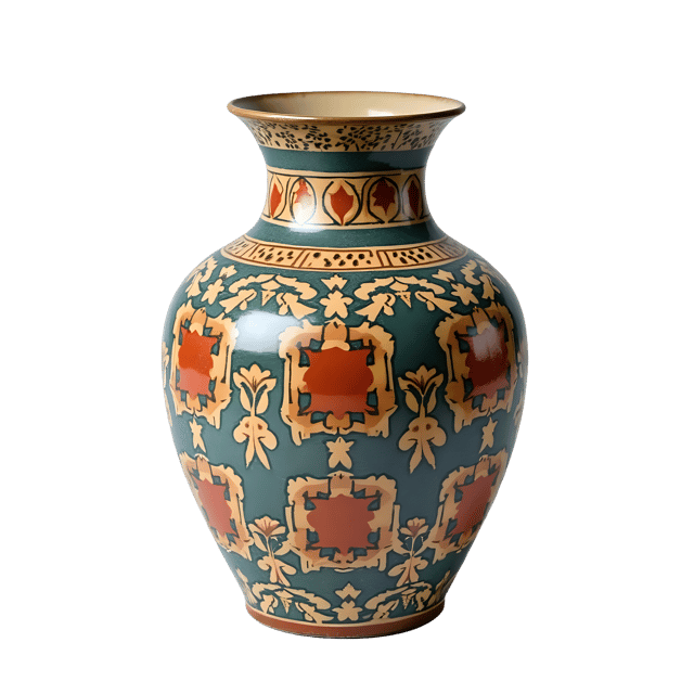 Free transparent PNG: Vintage Ceramic Vase with Intricate Patterns PNG