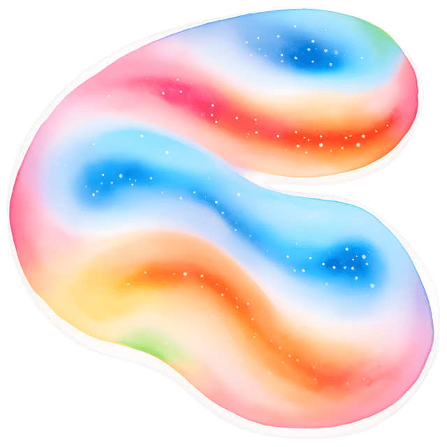 Free transparent PNG: Cosmic Dreamy Hues Interweaving PNG Design with Transparent Background