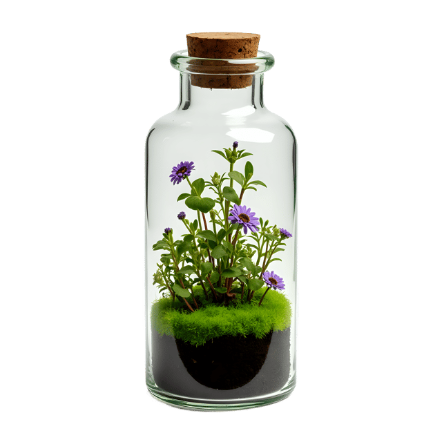 Free transparent PNG: Miniature Garden in a Bottle PNG Clipart  Ideal for Nature Crafts  Decor