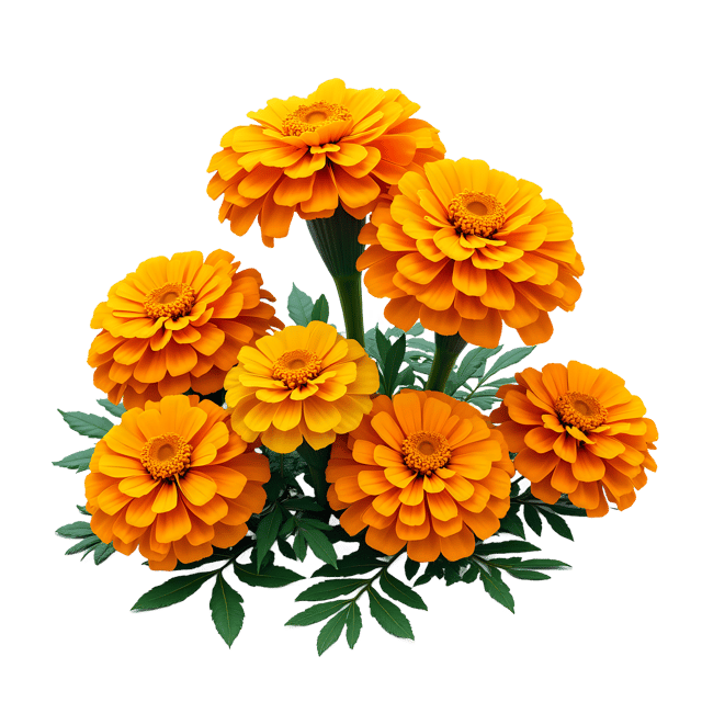 Free transparent PNG: Marigolds PNG with Transparent Background for Floral Design and Clipart