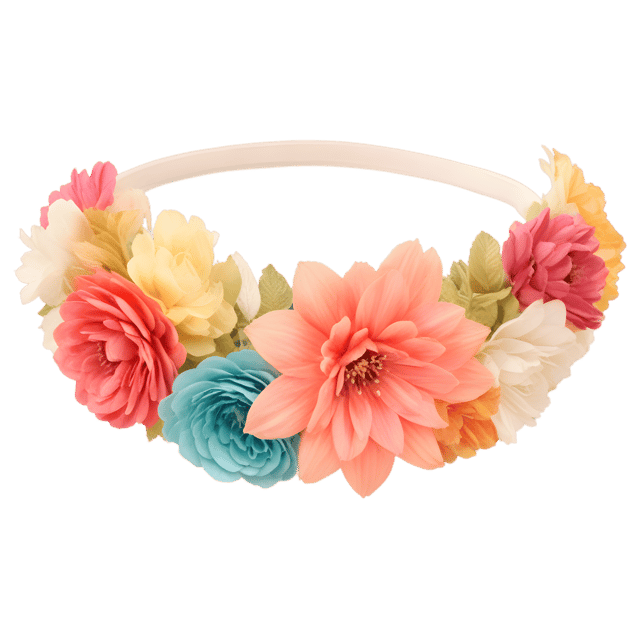 Free transparent PNG: Floral Headband PNG Transparent Background Design for Floral Accessories and Decor