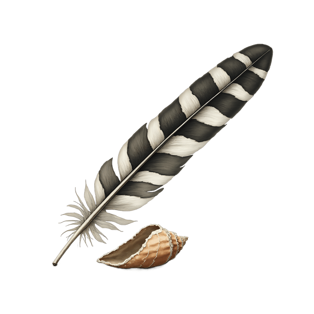 Free transparent PNG: Striped Bird Feather  Free Nature PNG Download