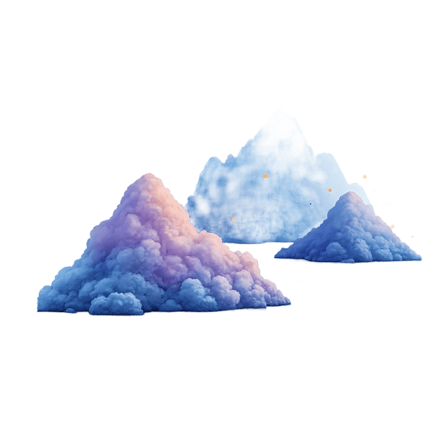 Free transparent PNG: Floating Islands PNG with Ultramarine, Periwinkle, Lavender and Gold Flecks