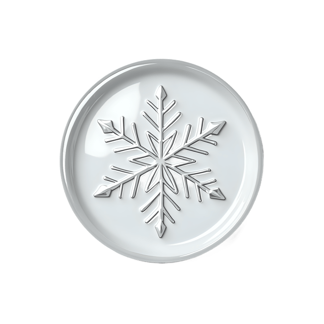 Free transparent PNG: Clear Button with Etched Snowflake Design  Free Downloadable PNG Clipart