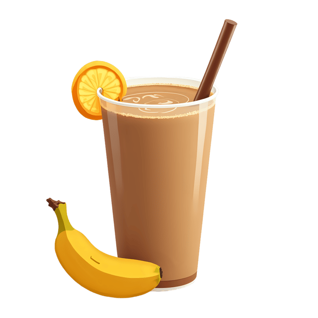 Free transparent PNG: Coffee Smoothie with Banana Garnish  Healthy Drink Clipart, free png download