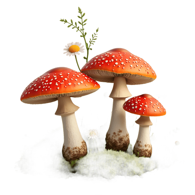 Free transparent PNG: Woodland Mushroom Arrangement  Nature Clipart, free transparent png download