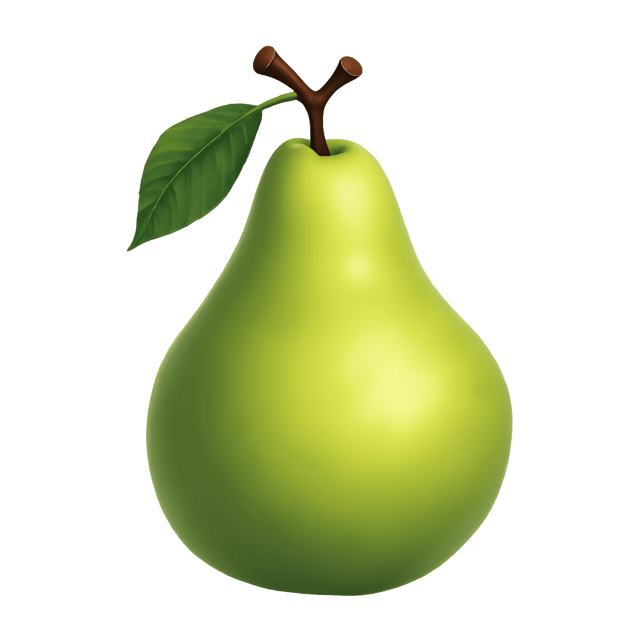 Free transparent PNG: Green Pear Clipart with Subtle Sweet and Tangy Flavor