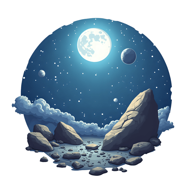Free transparent PNG: Comet Breaking Apart Under Moonlight  Astronomy Clipart, free downloadable png