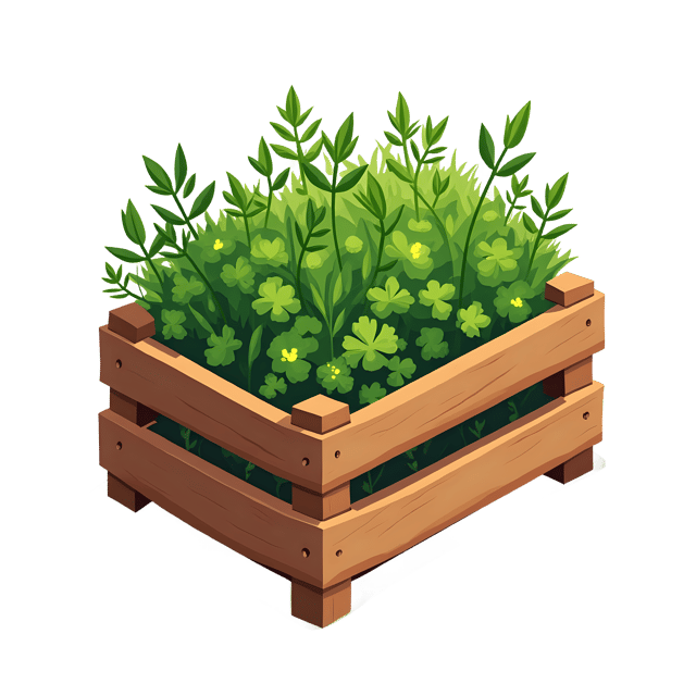 Free transparent PNG: Wooden Crate with Herb Bundles  Free Downloadable PNG Clipart