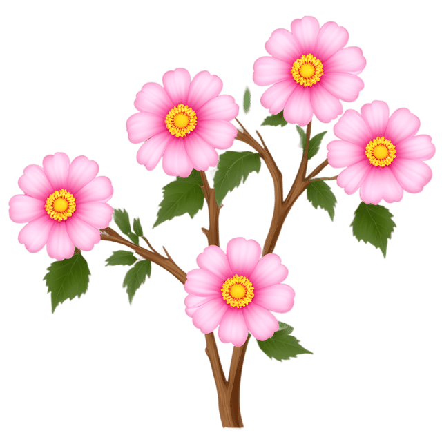 Free transparent PNG: Bright Pink Flowers PNG with Transparent Background for Floral Decorations