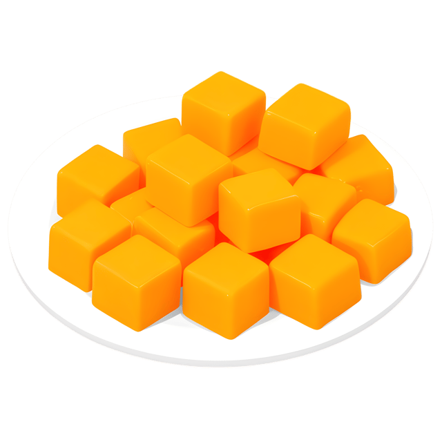 Free transparent PNG: Sharp Cheddar Cubes Transparent PNG for Food and Clippings