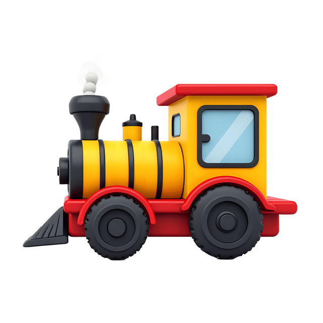 Free transparent PNG: Toy Train PNG with Transparent Background for Creative Design Projects
