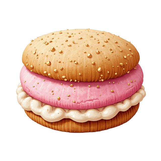 Free transparent PNG: Ice Cream Sandwich with Gold Dust  Dessert Clipart, free download png