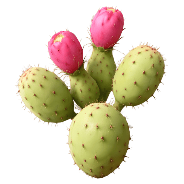 Free transparent PNG: Prickly Pear Cactus Transparent PNG for Botanical and Decorative Uses