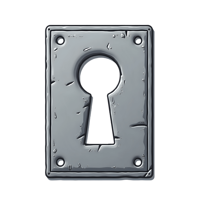 Free transparent PNG: Etched Keyhole Plate  Home Decor Clipart, free downloadable png