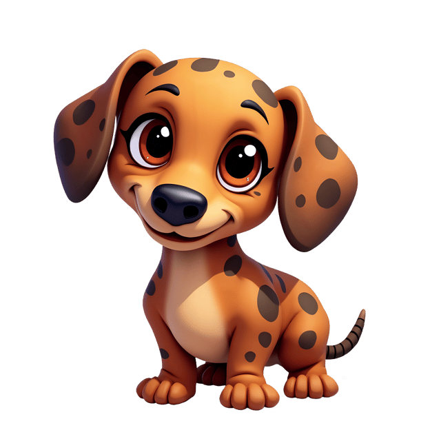 Free transparent PNG: Tortoise-Shell Dachshund PNG with Transparent Background for Cute Pet Imagery