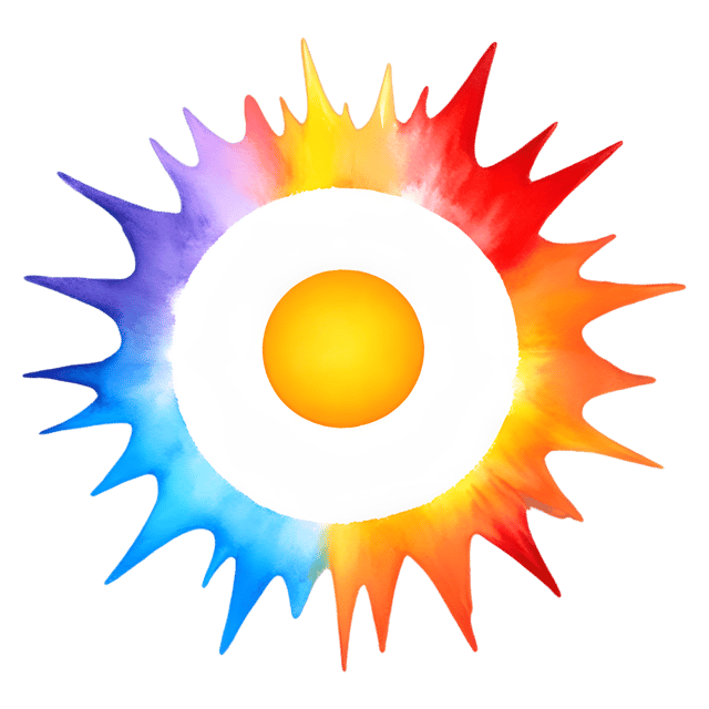 Free transparent PNG: Surreal Chromatic Bursts Transparent PNG Canvas Art