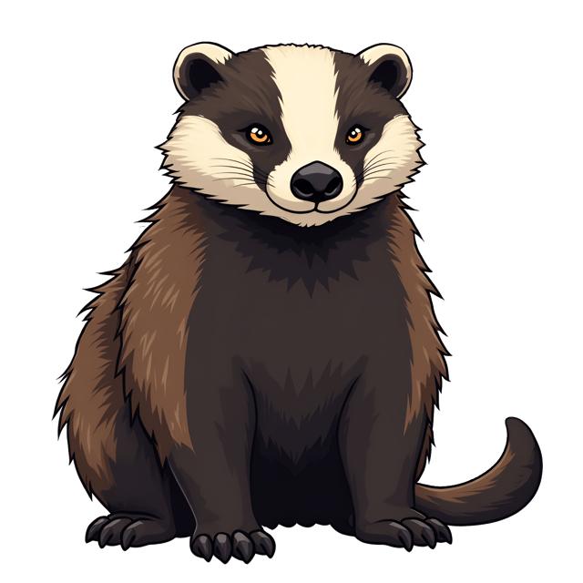 Free transparent PNG: Stoic Badger PNG Illustration with Thickset Body and Protective Stance