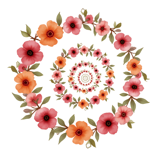 Free transparent PNG: Floral Spiral  Unique Design Clipart, free png download