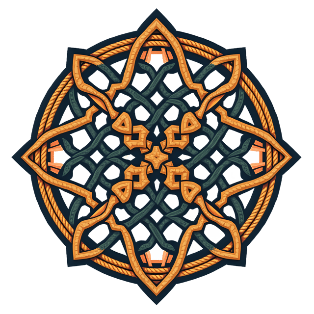 Free transparent PNG: Symmetrical Celtic Knot PNG with Intricate Weaving and Transparent Background