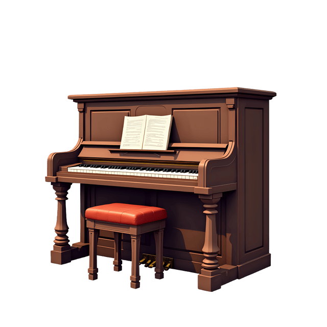 Free transparent PNG: Vintage Cartoon Piano PNG Clipart  Perfect for Music Themed Designs  Projects