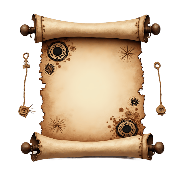 Free transparent PNG: Scroll with Mystic Symbols and Broken Seal  Free Downloadable PNG Clipart