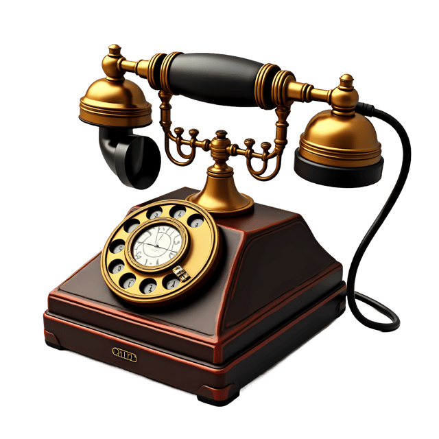 Free transparent PNG: Vintage Phone  Retro Communication Clipart, free golden accent png download