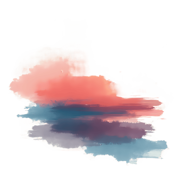 Free transparent PNG: Abstract Coral and Peach Tones with Blue and Purple Overlay PNG Art