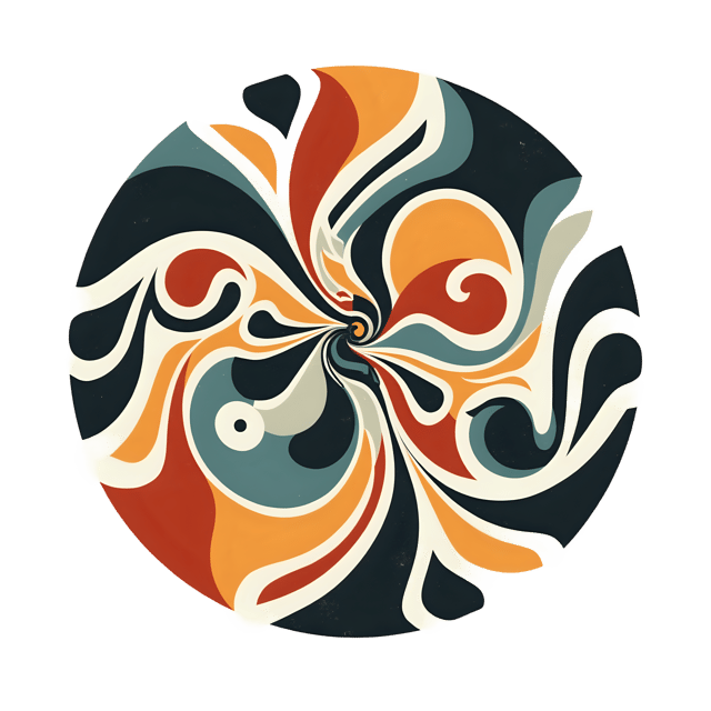 Free transparent PNG: Dynamic Swirling Geometric Design PNG with Transparent Background for Modern Art and Crafts