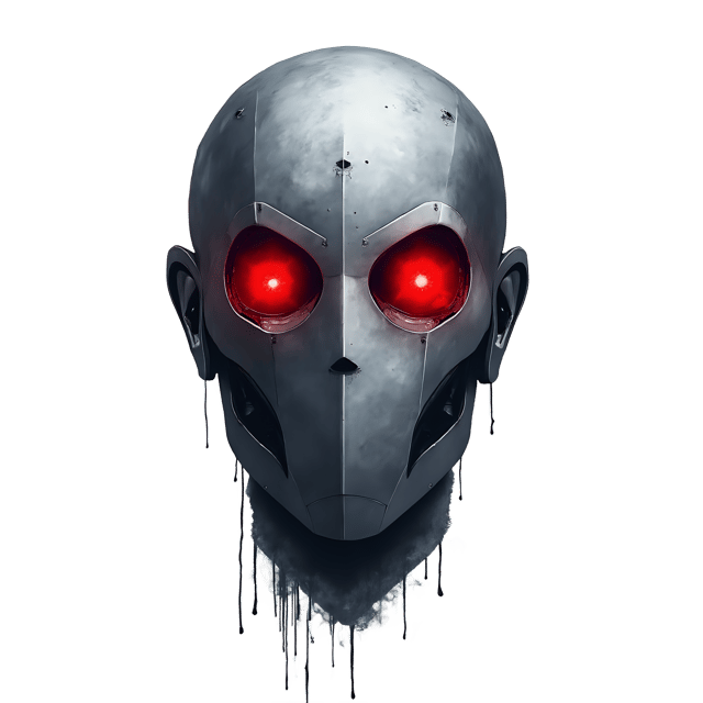 Free transparent PNG: Metal Head with Red Glowing Eyes  Free Downloadable PNG Clipart