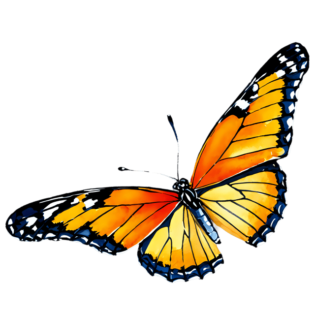 Free transparent PNG: Viceroy Butterfly Watercolor Illustration – Transparent PNG