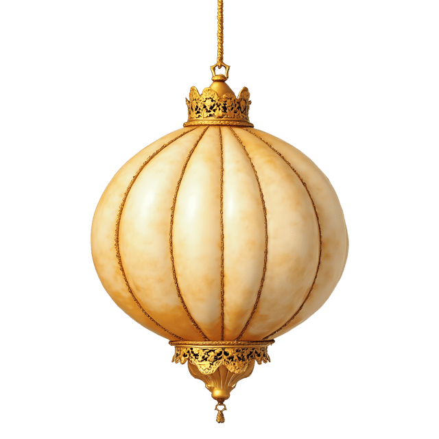 Free transparent PNG: Gold Hanging Ornament with Lace Trim  Elegant Free Download PNG