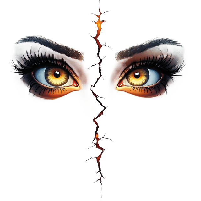 Free transparent PNG: Eyes Glowing from Mirror Crack  Unique Optical Clipart, free download png