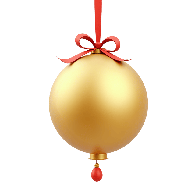 Free transparent PNG: Gold Hanging Ornament with Ribbon Loop  Free PNG Download for Crafts