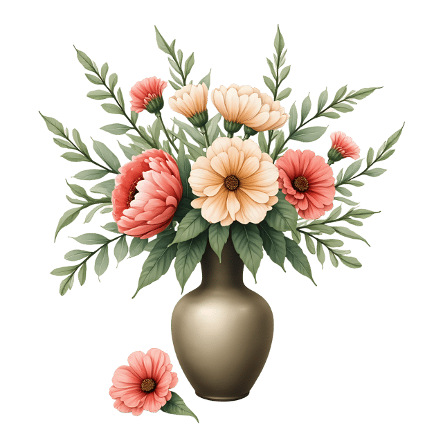 Free transparent PNG: Vintage Still Life with Flowers and Vase  Artistic Clipart, free high-quality png download